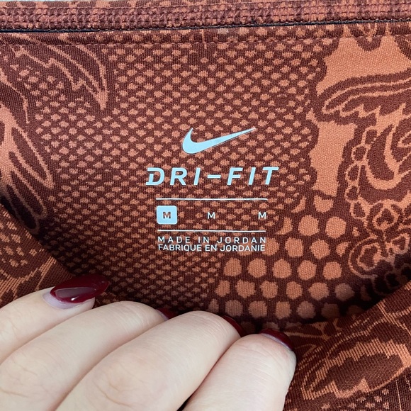 Nike Dri-Fit Burnt Orange Lace Print Leggings - Picture 7 of 8